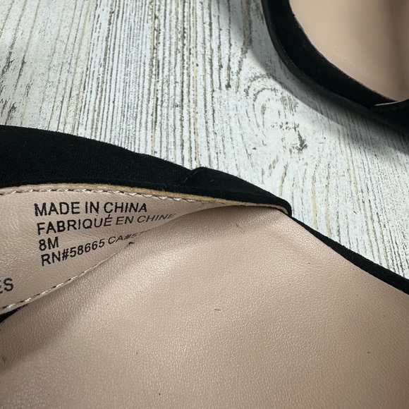 New Bp. Lula Black Faux Suede Slingback Open Toe Ankle Strap Sandals #172 - Picture 11 of 12